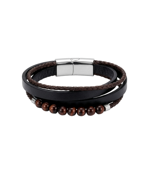 Terra Beaded Leather Bracelet