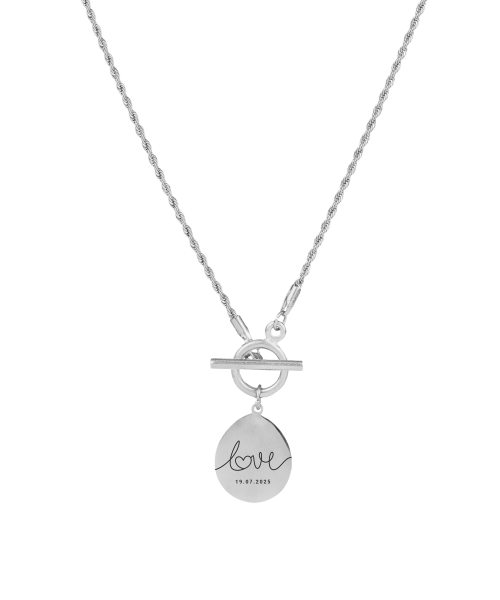 Love Teardrop Toggle Necklace