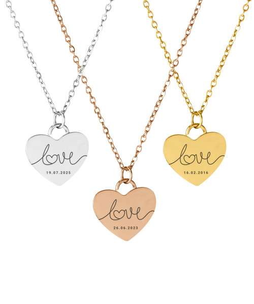 Love Heart Pendant Necklace