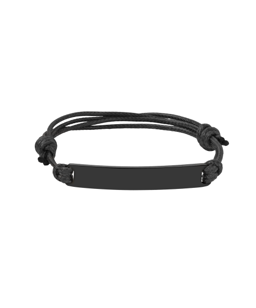 Black Cord Bar Bracelet