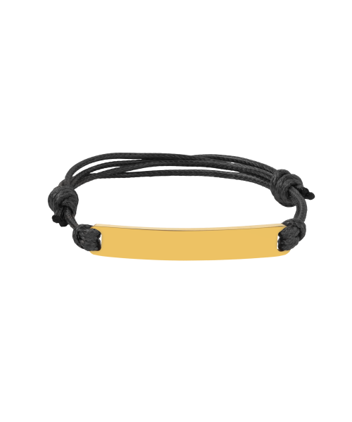 Black Cord Bar Bracelet