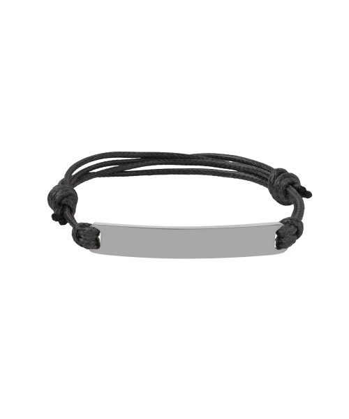 Black Cord Bar Bracelet