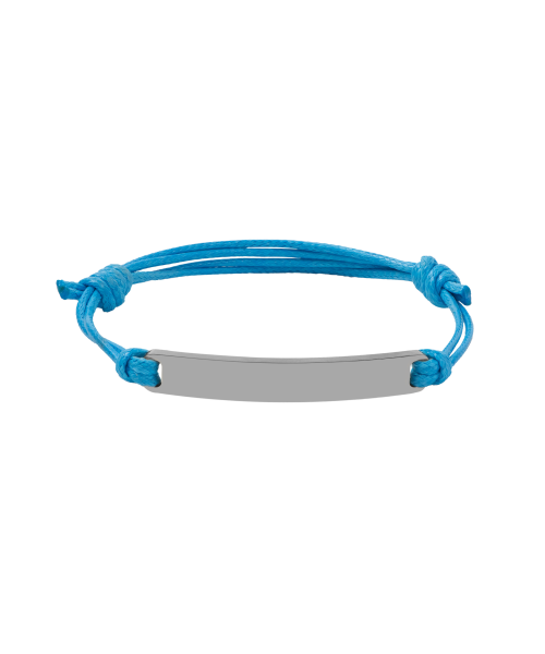 Blue Cord Bar Bracelet